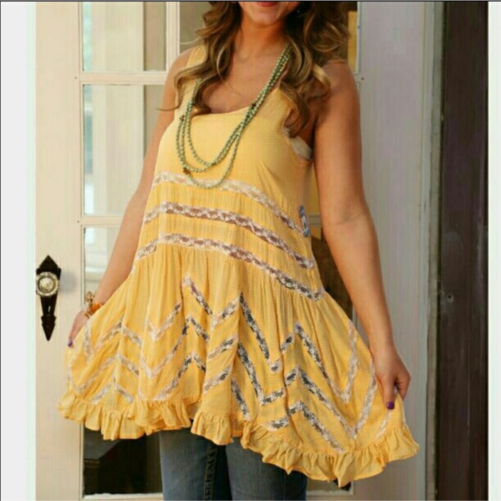 Free People trapeze slip dress